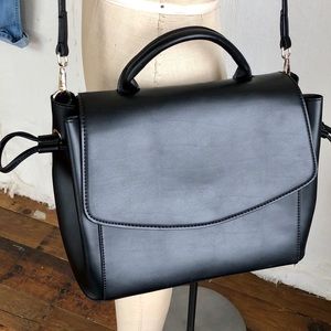 Zara Vegan Leather Crossbody Tote